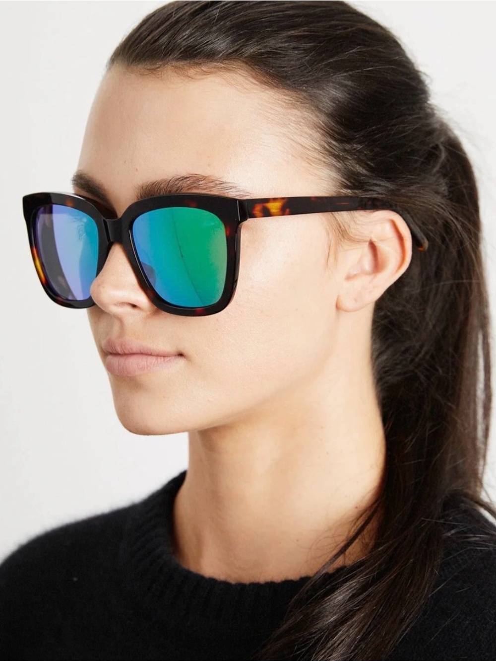 + Beryll Zuma | Tortoise + Green Mirrored